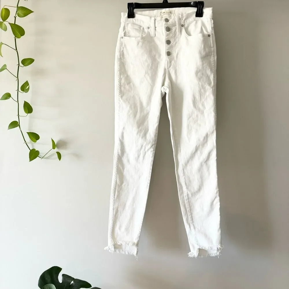 Madewell 10”‎ High Rise Step Hem Button Fly Skinny Jean 28